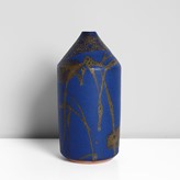 A dark blue and bronze stoneware vase made by Japanese artist Morino Hiroaki Taimei sold at auction by Maak